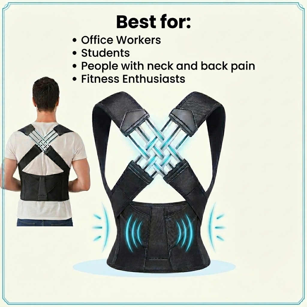 Posture Corrector for Men and Women, Adjustable Back Posture Belt Invisible