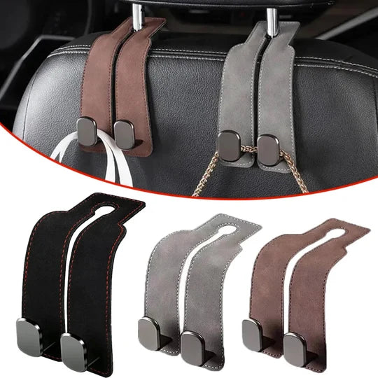 Lavanzo™ Backseat Organizer | Vegan Leather Hooks(Pack of 2)