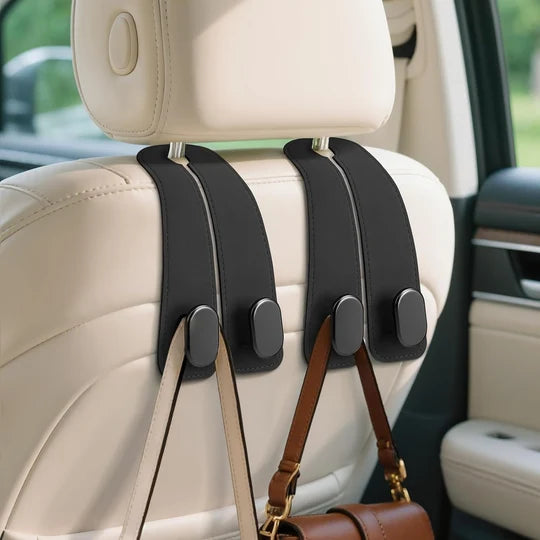 Lavanzo™ Backseat Organizer | Vegan Leather Hooks(Pack of 2)