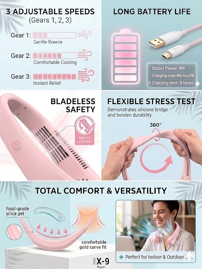Portable Neck Fan
