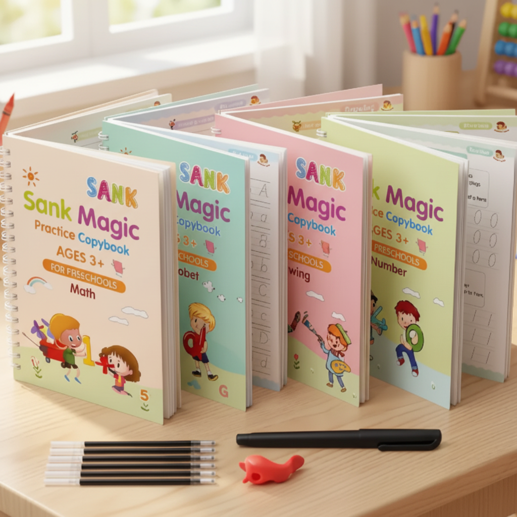 Magic Practice Copybook (4 Book + 10 Refill)