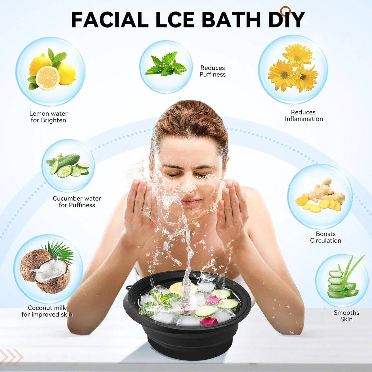 Facial Ice Bowl For Skin Care Ice Therapy Face Cooling Mold (1 Pc)